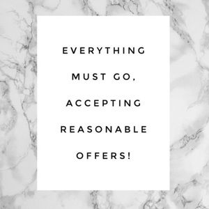 CLOSET CLEAN OUT. ACCEPTING ALL REASONABLE OFFERS.